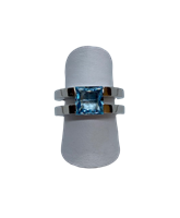 Anello Gioie Gobbo Donna Topazio Azzurro in Oro bianco Topazio AN.OB.TPA.11 - AN.OB.TPA.11